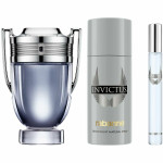 Paco Rabanne Invictus 3-Piece Gift Set For Men, (3.4 Oz Eau De Toilette Spray + 5.0 Oz Deodorant Spray + 0.33 Oz Travel Spray)