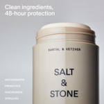 Salt & Stone Aluminum Free Deodorant | Extra Strength 48 Hour Protection For Women & Men | Made With Seaweed Extracts, Shea Butter & Prebiotics (Trio Set)