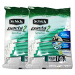 Schick Exacta2 Sensitive Disposable Razor, 10 Count (1Pack)