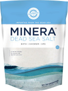 Minera Fine Grain Dead Sea Salt For Bath & Soaking  2 Lbs, Fast-Dissolving, 100% Pure & Natural, Unscented, Skin-Nourishing Sea Salt