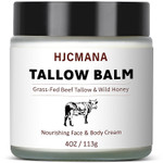 Beef Tallow For Skin 4 Oz, Natural Unscented Tallow And Honey Balm, Grass Fed Beef Tallow For Face And All Skin Types Beef Tallow For Skin 4 Oz, Natural Unscented Tallow And Honey Balm, Grass Fed Beef Tallow For Face And All Skin Types