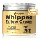 Beef Tallow For Skin: Organic Grass-Fed Tallow And Honey Balm Whipped Beef Tallow Skin Balm - Deep Nourishing Tallow Face Moisturizer For All Skin Types Beef Tallow For Skin: Organic Grass-Fed Tallow And Honey Balm Whipped Beef Tallow Skin Balm - Deep Nourishing Tallow Face Moisturizer For All Skin Types