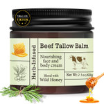 Beef Tallow For Skin Natural Whipped Tallow And Honey Balm Face Moisturizer, Organic Grass-Fed Tallow, Deeply Nourishing Skin Balm For Face & Body, Moisturizing Cream For Dry Skin Beef Tallow For Skin Natural Whipped Tallow And Honey Balm Face Moisturizer, Organic Grass-Fed Tallow, Deeply Nourishing Skin Balm For Face & Body, Moisturizing Cream For Dry Skin