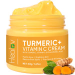 Turmeric Face Cream For Face & Body - All Natural Turmeric Skin Brightening Lotion - Cleanses Skin, Fights Acne, Evens Tone, Fades Scars, Sun Damage, & Age Spots - Pure Turmeric Cream With Vitamin C
