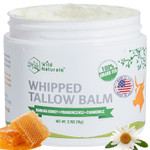 Wild Naturals Whipped Tallow Honey Balm, Grass-Fed Beef Tallow Balm For Skin With Manuka Honey & Shea Butter, Thick & Unscented For Dry, Sensitive, & Reactive Skin