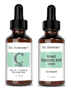 Vitamin C Serum 20% Pure L-Ascorbic Acid, Ferulic Acid, Vitamin E And Ha And Hyaluronic Acid Serum With Vitamin B5 For Face And Eyes Natural Anti Aging Anti Wrinkle Set Of 2 By Dr. Brenner Vitamin C Serum 20% Pure L-Ascorbic Acid, Ferulic Acid, Vitamin E And Ha And Hyaluronic Acid Serum With Vitamin B5 For Face And Eyes Natural Anti Aging Anti Wrinkle Set Of 2 By Dr. Brenner