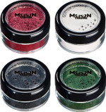 Halloween Glitter Shakers By Moon Terror - Set Of 4 - Sfx Make Up, Festival Glitter For Face Body Hair, Special Effects Make Up - 0.17G