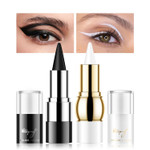 Kyda 2 Colors Gel Eyeliner, Smooth Cream Eyeliner, Natural Matte Black Tinted Eyeliner Cream, Crayon Eyeliner Stick, Multiuse Stick For Liner And Eyeshadow Kyda 2 Colors Gel Eyeliner, Smooth Cream Eyeliner, Natural Matte Black Tinted Eyeliner Cream, Crayon Eyeliner Stick, Multiuse Stick For Liner And Eyeshadow