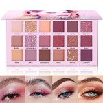 Ucanbe Professional 18 Colors Eyeshadow Makeup Palette, High Pigmented 10 Matte + 7 Shimmer + 1 Metallic Glitter, Velvety Creamy Blendable Long Lasting Eye Shadow Pallets Makeup Set Kit