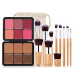 6 Colors Cream Blush & Concealer Contour Palette, Carla Secret Makeup Palette With 11 Pcs Makeup Brush Set, Long Wearing Blendable Full Coverage Foundation 6 Colors Cream Blush & Concealer Contour Palette, Carla Secret Makeup Palette With 11 Pcs Makeup Brush Set, Long Wearing Blendable Full Coverage Foundation