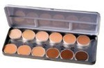 Ben Nye Professional Matte Foundation Palette - 12 Colors (Refillable) - Light To Medium (Pink, Neutral, Golden) - Powder - Face Makeup Ben Nye Professional Matte Foundation Palette - 12 Colors (Refillable) - Light To Medium (Pink, Neutral, Golden) - Powder - Face Makeup