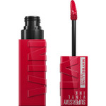 Maybelline Super Stay Vinyl Ink Longwear No-Budge Liquid Lipcolor Makeup, Highly Pigmented Color And Instant Shine, Lippy, Cranberry Red Lipstick, 0.14 Fl Oz, 1 Count