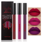 3 Colors Matte Liquid Lipstick Set, Purple Burgundy Rose Red Halloween Makeup, High Impact Long Lasting Lip Stain Velvet Nonstick Cup Smudge Proof & Waterproof Lip Gloss Set 3 Colors Matte Liquid Lipstick Set, Purple Burgundy Rose Red Halloween Makeup, High Impact Long Lasting Lip Stain Velvet Nonstick Cup Smudge Proof & Waterproof Lip Gloss Set
