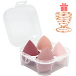 5 Pcs Makeup Sponges Set - 4 Beauty Sponges Blending Blenders With 1 Holder And Egg Case, Flawless For Cream, Powder And Liquid (Pink) 5 Pcs Makeup Sponges Set - 4 Beauty Sponges Blending Blenders With 1 Holder And Egg Case, Flawless For Cream, Powder And Liquid (Pink)