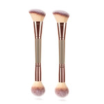 2Pcs Dual-Ended Makeup Brushes For Contouring Blending And Bronzing Angled Foundation Brush&Concealer Brush Premium Luxe Hair For Flawless Application Of Liquid Cream And Powder Makeup Black 2Pcs Dual-Ended Makeup Brushes For Contouring Blending And Bronzing Angled Foundation Brush&Concealer Brush Premium Luxe Hair For Flawless Application Of Liquid Cream And Powder Makeup Black