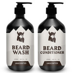 Striking Viking Beard Wash & Beard Conditioner For Men - Unscented, 10 Oz Per Bottle - Nourishing & Deep Cleansing Shampoo - Sulfate Free Shampoo Conditioner With Jojoba Oil Striking Viking Beard Wash & Beard Conditioner For Men - Unscented, 10 Oz Per Bottle - Nourishing & Deep Cleansing Shampoo - Sulfate Free Shampoo Conditioner With Jojoba Oil