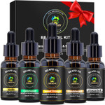 Xikezan Beard Kit For Men Grooming & Care Set W/2 Pack Beard Serum, Wash, Oil, Balm, Comb, Brush, Scissor, Bag, Ebook, Unique Birthday Gifts For Men Him Dad Husband Brother Christmas Stocking Stuffers