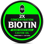 Beard Balm, 2X Concentration Biotin, With Castor Oil And Argan & Jojoba Oils, Promotes Beard Growth, Styles, Strengthens & Softens Beards & Mustaches, 2 Ounce Beard Balm, 2X Concentration Biotin, With Castor Oil And Argan & Jojoba Oils, Promotes Beard Growth, Styles, Strengthens & Softens Beards & Mustaches, 2 Ounce