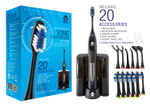 Pursonic S520 Rechargeable Sonic Toothbrush- Includes 20 Accessories: 12 Brush Heads & More, Black