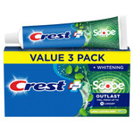 Crest + Scope Outlast Complete Whitening Toothpaste, Mint, 5.4 Oz