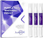 Teeth Whitening Gel Pens V34 Purple Teeth Whitener Non Sensitive 25% Carbamide Peroxide Teeth Color Corrector Whitening, (3X) 4Ml / Pen