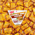 Honey And Ginger Hard Candy, Individually Wrapped (1 Pound Bag - Approx. 100 Count)