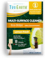 Tru Earth Multi-Surface Cleaner Eco-Strips | All Purpose Cleaner Concentrate For Multi-Use, Fresh Lemon Scent, 16 Strips Tru Earth Multi-Surface Cleaner Eco-Strips | All Purpose Cleaner Concentrate For Multi-Use, Fresh Lemon Scent, 16 Strips