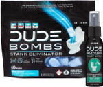 Dude Bombs - Toilet Stank Eliminator (1 Pack, 40 Pods) & Toilet Spray (2.5 Oz Spray Bottle), Forest Fresh Scent - Toilet Bowl Freshener