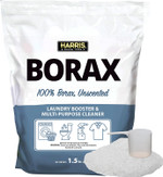 Harris Borax Powder Laundry Booster And Multipurpose Cleaner, 1.5Lb (Eucalyptus Mint) Harris Borax Powder Laundry Booster And Multipurpose Cleaner, 1.5Lb (Eucalyptus Mint)
