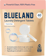 Blueland Laundry Detergent Tablets, 60 Count, Plastic-Free Eco-Friendly Pods, Sheets, Liquid Alternative - Fragrance Free And Clear, Natural, Gentle Blueland Laundry Detergent Tablets, 60 Count, Plastic-Free Eco-Friendly Pods, Sheets, Liquid Alternative - Fragrance Free And Clear, Natural, Gentle