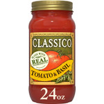 Classico Tomato & Basil Pasta Sauce, 24 Oz Jar Classico Tomato & Basil Pasta Sauce, 24 Oz Jar