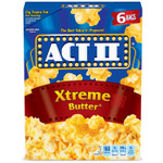 Act Ii Xtreme Butter Microwave Popcorn, 6 Ct 2.75 Oz Bags