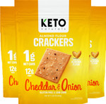 Keto Crackers Low Carb Crackers (Cheddar And Onion) Keto Friendly Snack Crackers Almost Zero Carb No Sugar (3 Pack) Almond Flour Crackers Healthy Snack Absolutely Gluten Free Crackers Paleo Snack Friendly Keto Crackers Low Carb Crackers (Cheddar And Onion) Keto Friendly Snack Crackers Almost Zero Carb No Sugar (3 Pack) Almond Flour Crackers Healthy Snack Absolutely Gluten Free Crackers Paleo Snack Friendly