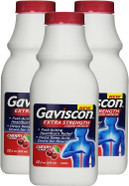 Gaviscon Extra Strength Liquid, Cherry, 12 Ounce(3 Pack)