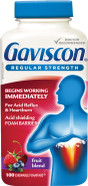 Gaviscon Regular Strength Fruit Antacid 100 Tablets Gaviscon Regular Strength Fruit Antacid 100 Tablets