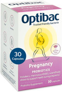 Optibac Probiotics Pregnancy - Vegan Probiotic For Pregnant & Breastfeeding Women To Support Gut, Immune & Vaginal Health, 12 Billion Cfu & Prebiotic - 30 Capsules