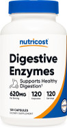 Nutricost Digestive Enzymes 620Mg, 120 Capsules - Complete Digestive Enzyme Supplement Nutricost Digestive Enzymes 620Mg, 120 Capsules - Complete Digestive Enzyme Supplement