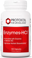 Protocol For Life Balance Enzymes-Hcl - Digestive Enzymes With Bromelain - Full Spectrum Of Proteases - Digestion Supplement - Soy & Dairy Free - 120 Capsules