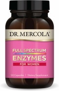 Dr. Mercola Full Spectrum Enzymes For Women - 22 Diverse Enzymes - Supports Digestive & Gut Health - Non-Gmo, Gluten-Free & Soy-Free - 90 Capsules (90 Servings)
