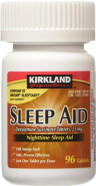 Kirkland Signature Sleep Aid Doxylamine Succinate 25 Mg X Tabs (53201812) No Flavor 96 Count, Packaging May Vary