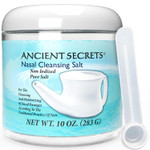 Ancient Secrets Nasal Cleansing Salt, Non-Iodized Usp-Grade Sodium Chloride For Any Neti Pot, Sinus Irrigation System, 10 Oz + Single-Use Travel Pack Ancient Secrets Nasal Cleansing Salt, Non-Iodized Usp-Grade Sodium Chloride For Any Neti Pot, Sinus Irrigation System, 10 Oz + Single-Use Travel Pack
