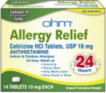 Ohm 24-Hour Allergy Medicine (14-Count) Antihistamine For Pollen, Hay Fever, Dry, Itchy Eyes, Allergies | Cetirizine Hcl 10Mg Tablets Ohm 24-Hour Allergy Medicine (14-Count) Antihistamine For Pollen, Hay Fever, Dry, Itchy Eyes, Allergies | Cetirizine Hcl 10Mg Tablets