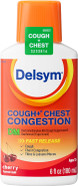 Delsym Max Strength Cough Plus Chest Congestion Dm Liquid, Cherry Flavor, 6 Fl. Oz. Relieves Cough, Chest Congestion, And Thins & Loosens Mucus