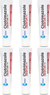 Globe (6 Pack) Clotrimazole Antifungal Cream 1% Usp, 1 Oz, Anti Fungal Treatment, Relieves Itching, Burning, Cracking And Scaling Associated Athletes Foot, Jock Itch, Ringworm And More