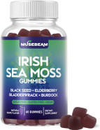 Irish Sea Moss Gummies - With Black Seed Elderberry Bladderwrack Burdock Turmeric Omega-3 Vitamins C D3 Zinc - Seamoss Supplements For Adults Women Men - Sugar-Free Gluten Free Vegan Irish Sea Moss Gummies - With Black Seed Elderberry Bladderwrack Burdock Turmeric Omega-3 Vitamins C D3 Zinc - Seamoss Supplements For Adults Women Men - Sugar-Free Gluten Free Vegan