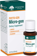 Genestra Brands Micro-Gen | Gingko, European Hazel, And Bilberry Herbal Supplement | 0.5 Fl. Oz Genestra Brands Micro-Gen | Gingko, European Hazel, And Bilberry Herbal Supplement | 0.5 Fl. Oz