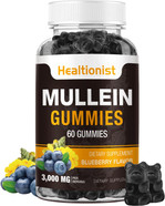 1 Pack Sugar Free Mullein Gummies - Lung Cleanse, 3000Mg Mullein Supplement For Respiratory, Organic Mullein Drops Gummy With Quercetin & Bromelain For Lung, Digestive Health & Immune 90Ct 1 Pack Sugar Free Mullein Gummies - Lung Cleanse, 3000Mg Mullein Supplement For Respiratory, Organic Mullein Drops Gummy With Quercetin & Bromelain For Lung, Digestive Health & Immune 90Ct