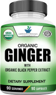 American Standard Supplements Organic Ginger Extract With Organic Black Pepper Extract, Vegan, Gluten Free, Non-Gmo, 90 Capsules, 90 Servings American Standard Supplements Organic Ginger Extract With Organic Black Pepper Extract, Vegan, Gluten Free, Non-Gmo, 90 Capsules, 90 Servings