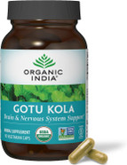 Organic India Gotu Kola - Centella Asiatica Herbal Supplement - Adaptogen For Brain & Nervous System Support, Vegan, Gluten-Free, Usda Certified Organic, Non-Gmo, Calming, Mental Clarity - 90 Capsules