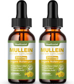 2 Pack Mullein Drops For Lungs - Leaf Extract Liquid - Powerful Mullein For Immune Support, Cleanse - Detox & Respiratory, Digestive System, Natural Herbal Supplement Tincture, Tea - 4 Fl Oz Vegan 2 Pack Mullein Drops For Lungs - Leaf Extract Liquid - Powerful Mullein For Immune Support, Cleanse - Detox & Respiratory, Digestive System, Natural Herbal Supplement Tincture, Tea - 4 Fl Oz Vegan